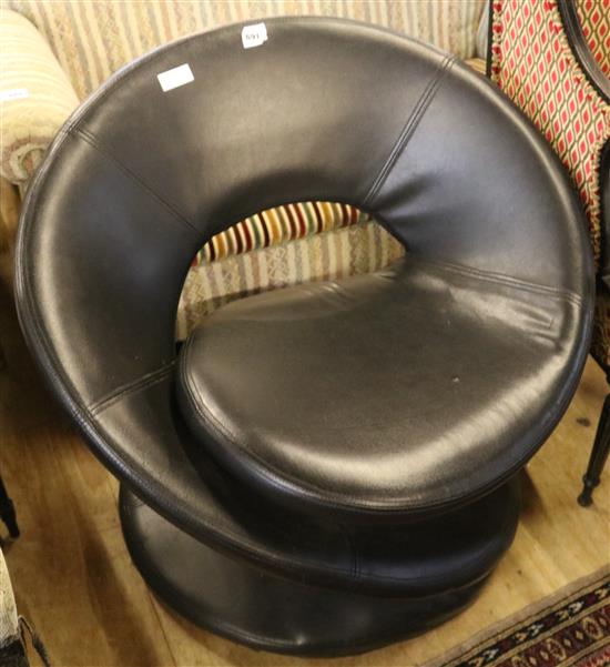 Leather designer chair